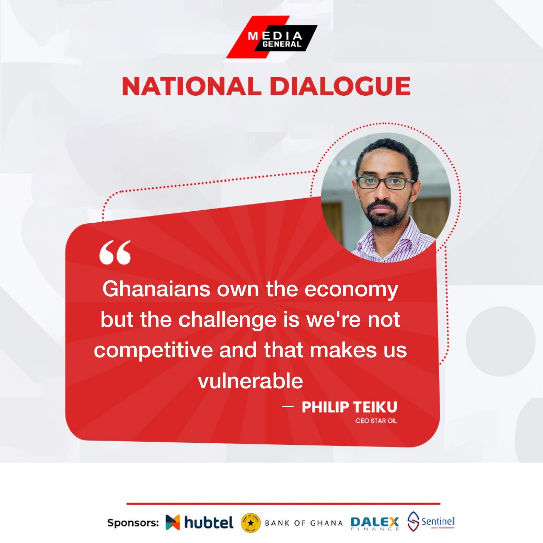 Chief Executive Officer of Star Oil, Philip Tieku, speaking during the Economic Dialogue organised by Media General.