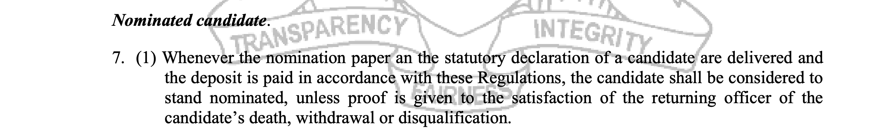 Screenshot from Public Elections Regulation (Ghana)