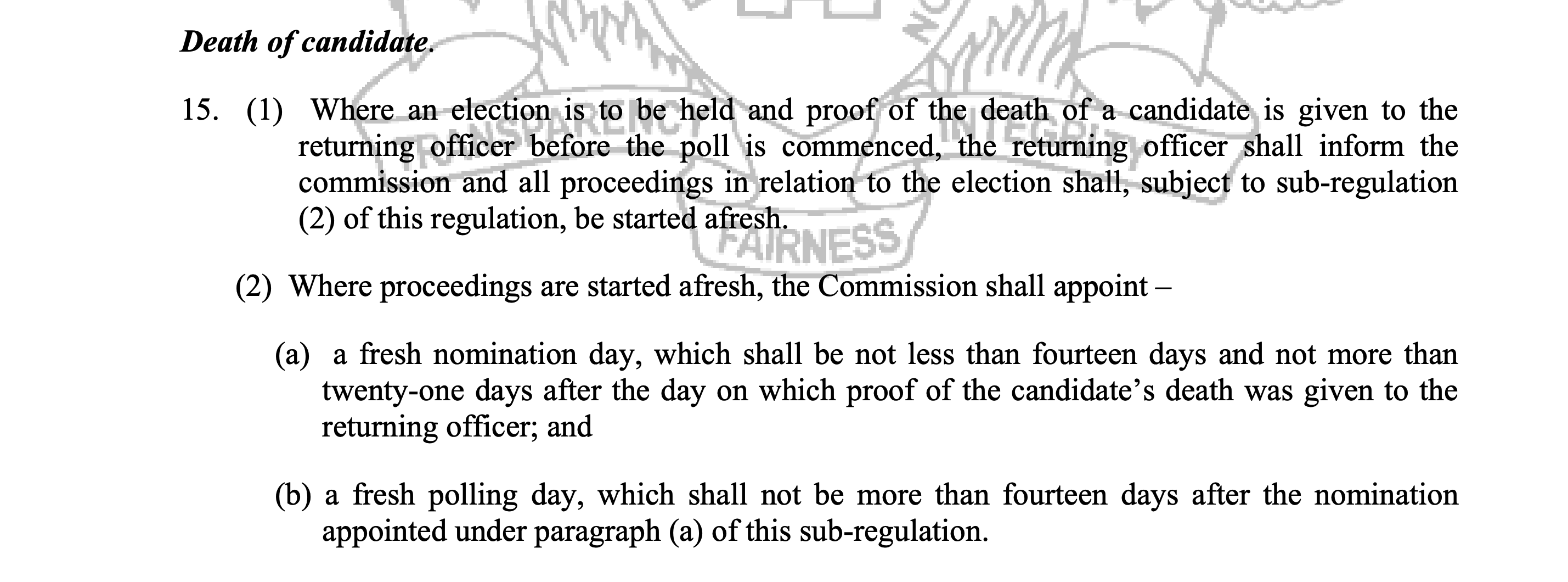 Screenshot from Public Elections Regulation (Ghana)