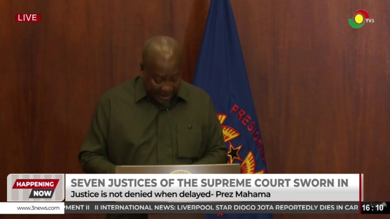 LIVE: President Mahama swears in seven newly approved Justices of the Supreme Court|| 03-07-2025