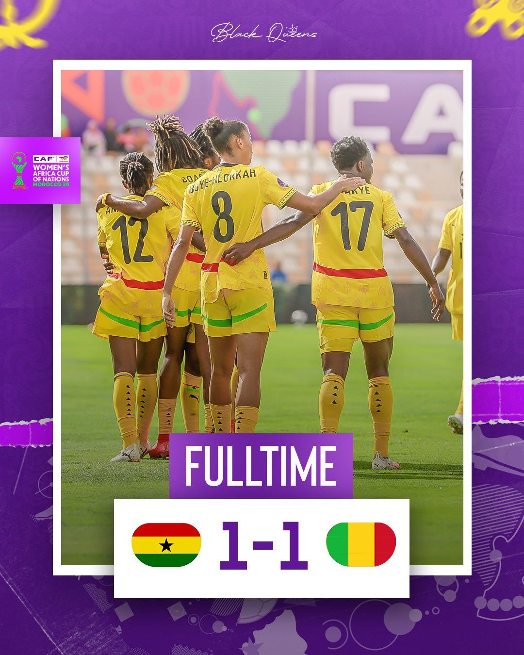 2024 WAFCON – Black Queens draw 1-1 with Mali in second group opener