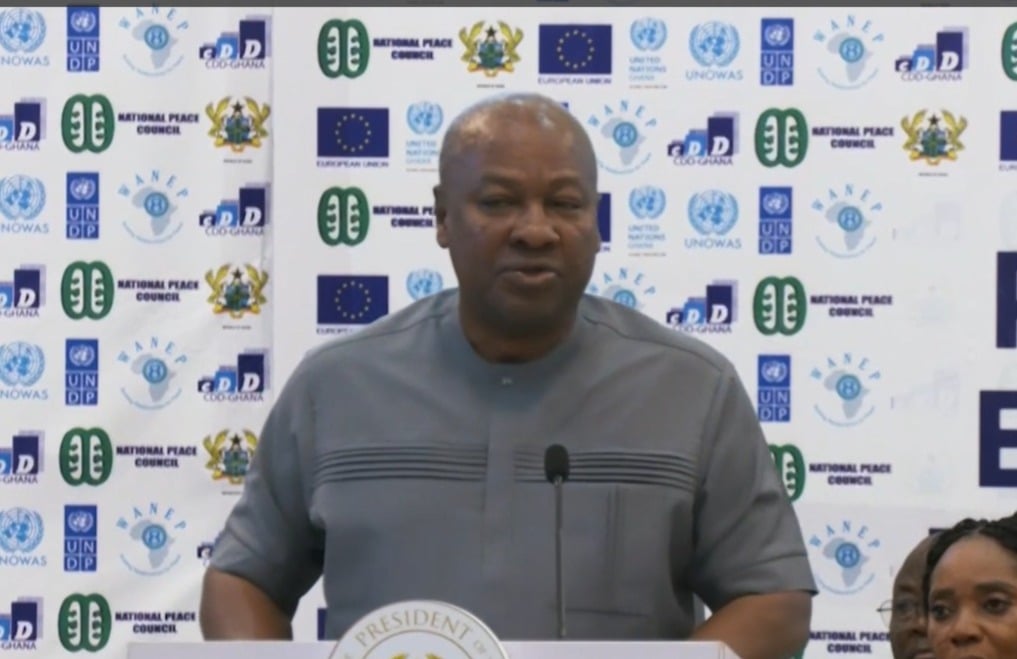 Full Text: Mahama’s speech at Post-Election Evaluation Dialogue held by National Peace Council