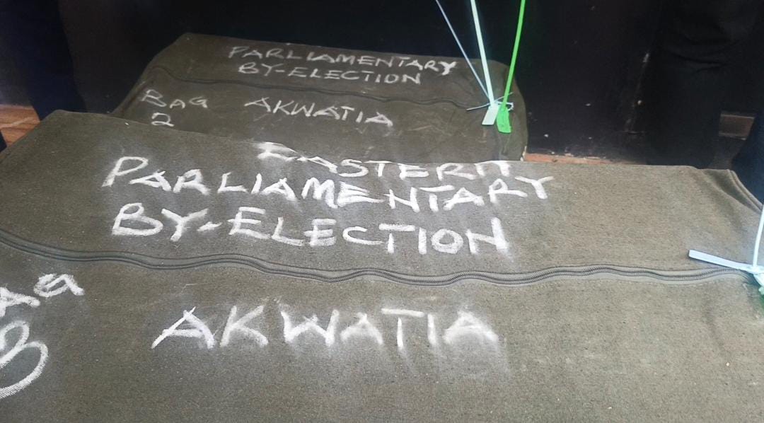 Akwatia by-election: Ballot papers arrive safely at Divisional Police Command under tight security