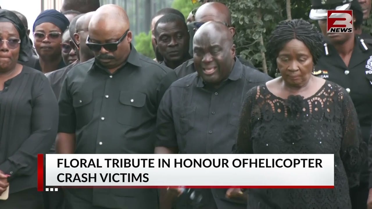 Floral tribute held for 8 gallant Ghanaians lost in helicopter crash — Enyonam Haligah reports