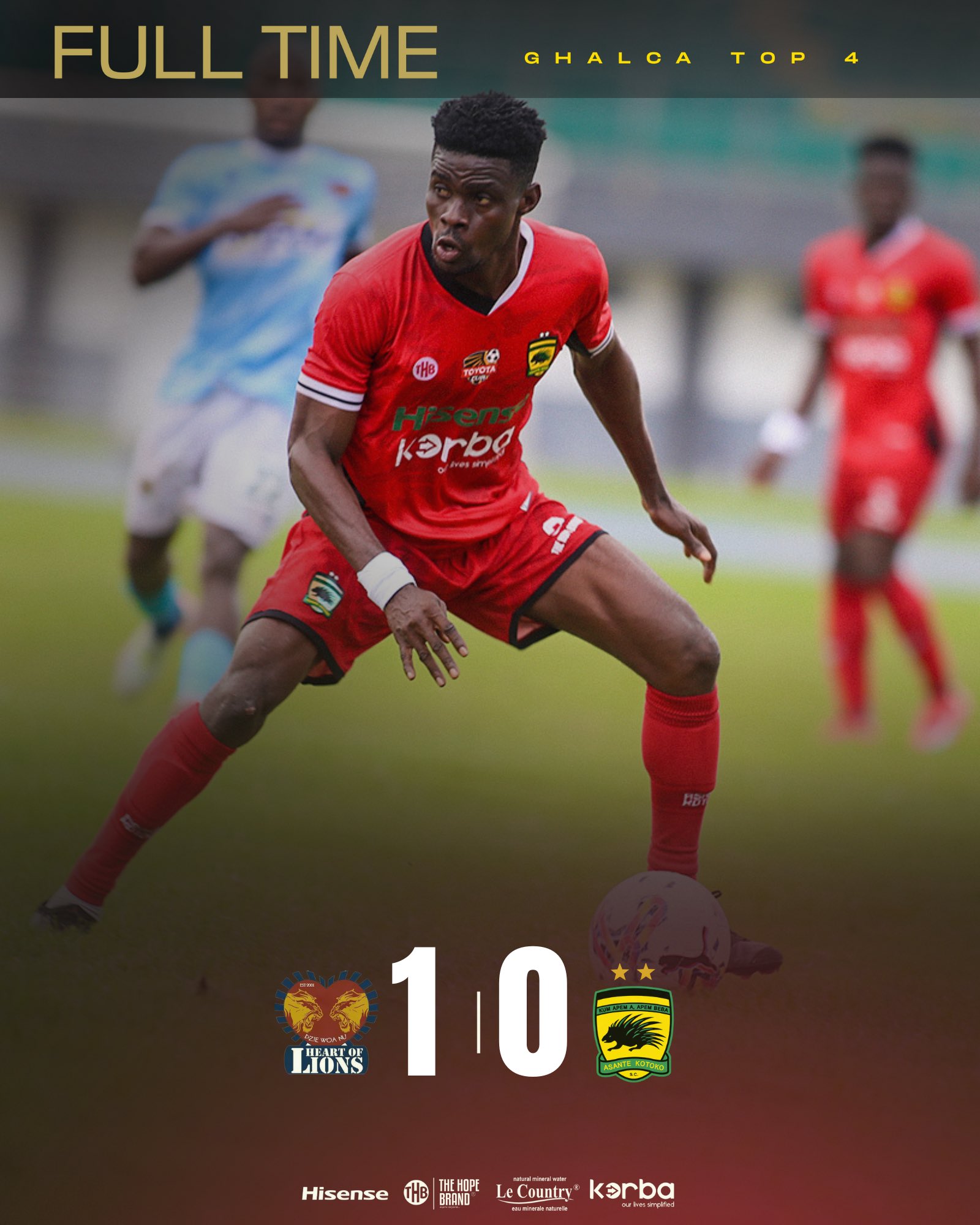 Hearts of Lions edge past Asante Kotoko in GHALCA Top 4 showdown