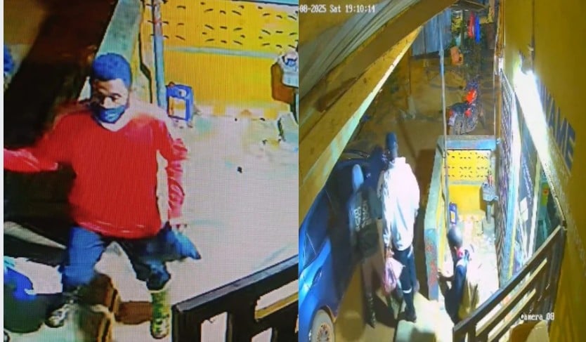CCTV images showing moments armed robbers raided gold shop in Mpohor