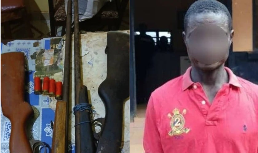 Nkwanta: Joint police-military operation leads to arrest of suspect with arms and ammunition