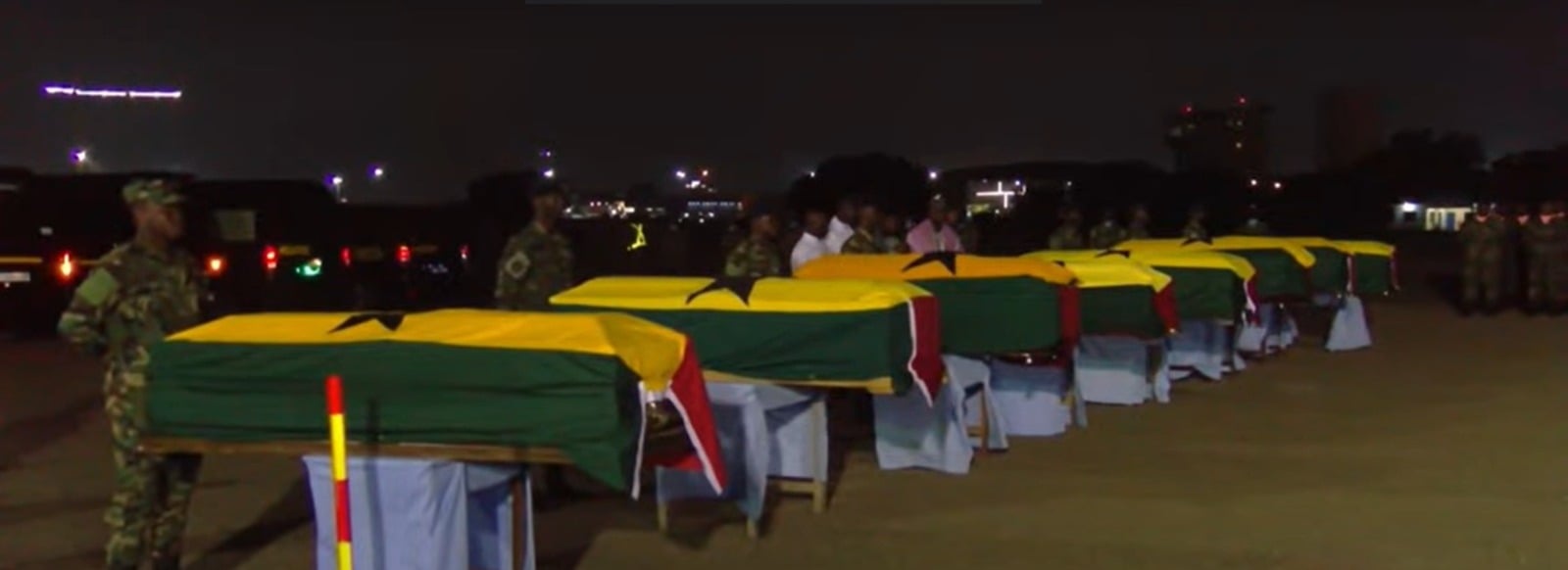 GAF helicopter crash: Mortal remains of 8 persons who died arrive in Accra