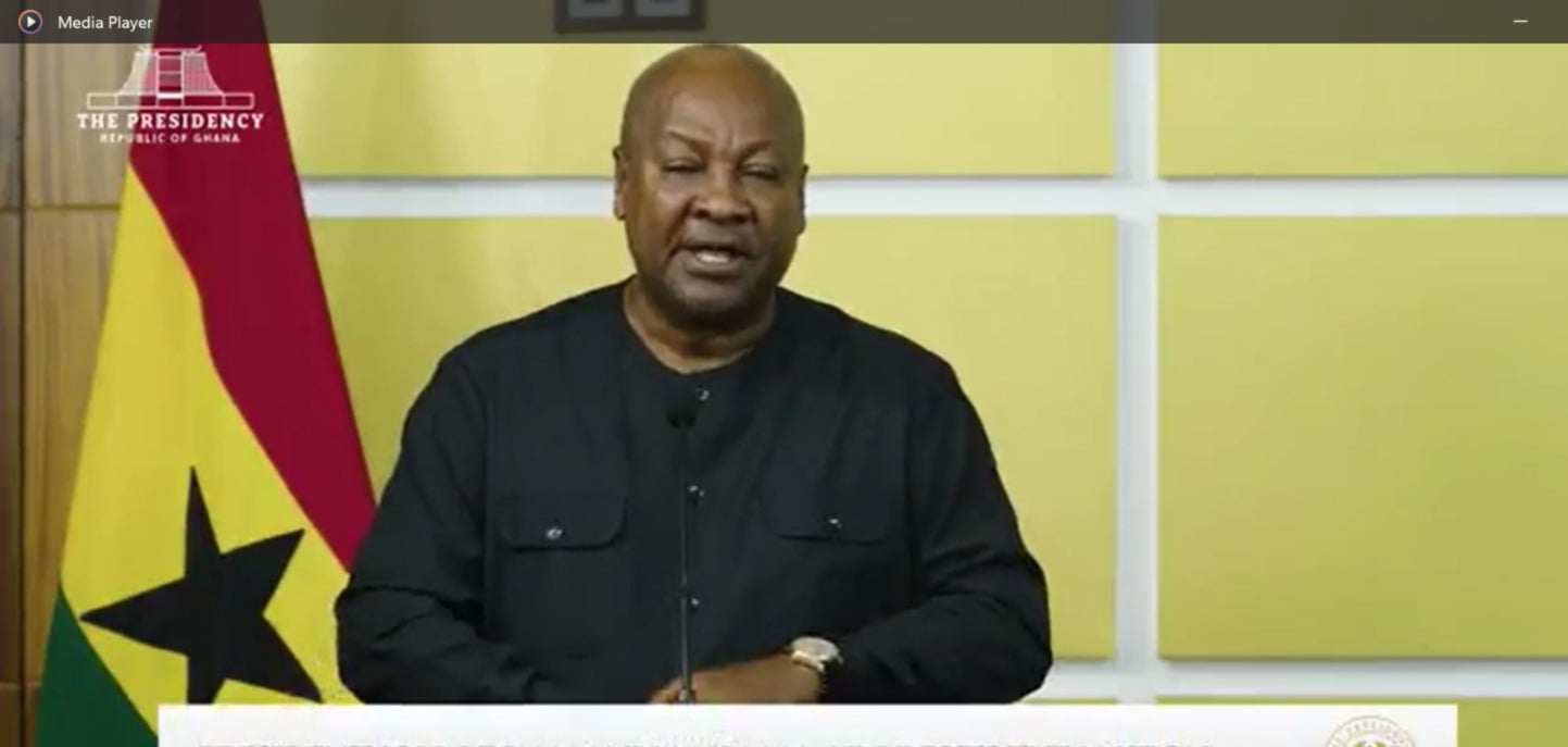 Full Text: Mahama’s address to the nation on GAF helicopter crash