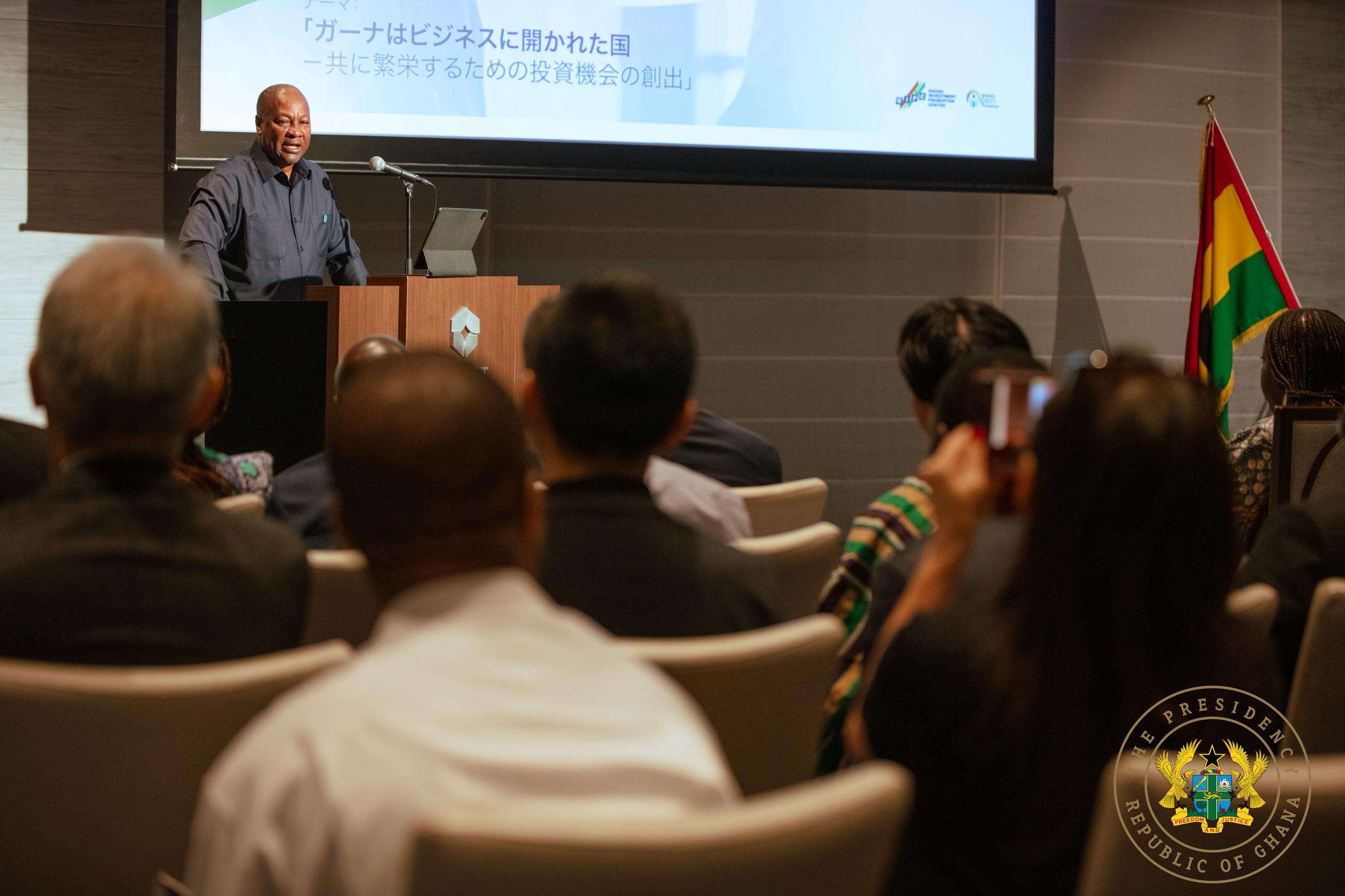 Mahama touts Ghana’s cedi as world’s best-performing currency in Japan