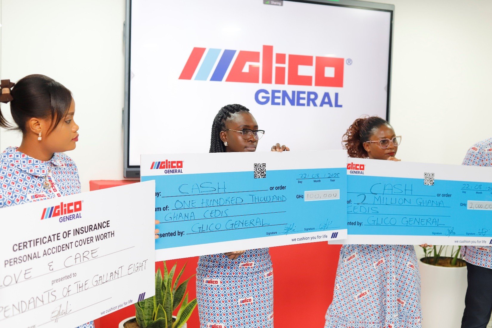 Glico General Insurance pays out and donates GHC2 million to dependents of the gallant eight