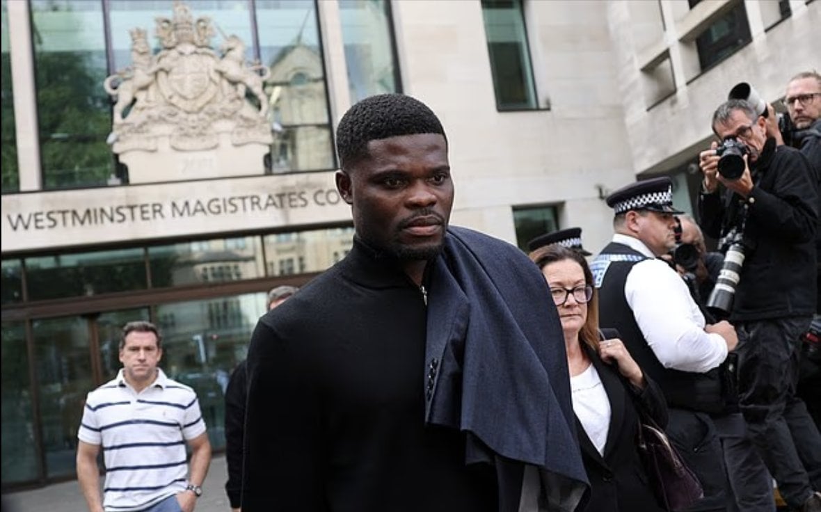 Thomas Partey pleads not guilty to five counts of rape and one count of sexual assault at Southwark Crown Court