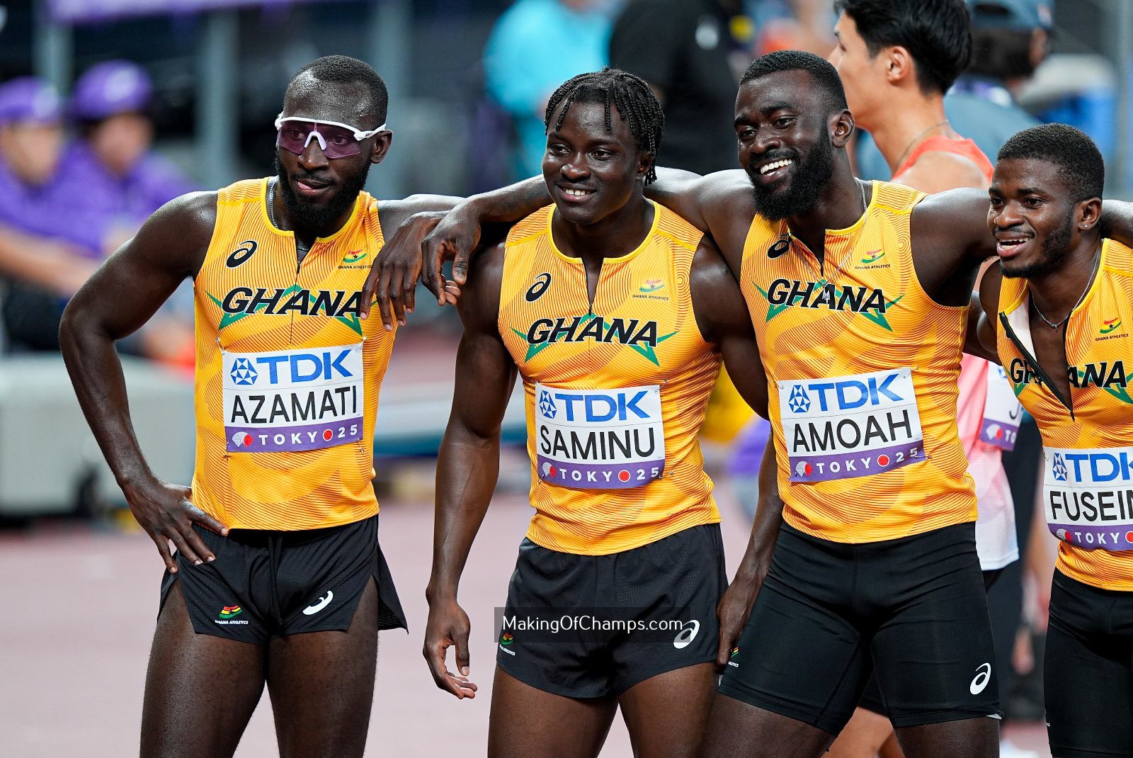World Athletics Championships: Ghana’s 4x100m quartet finish 4th in 37.93s and miss out on a medal