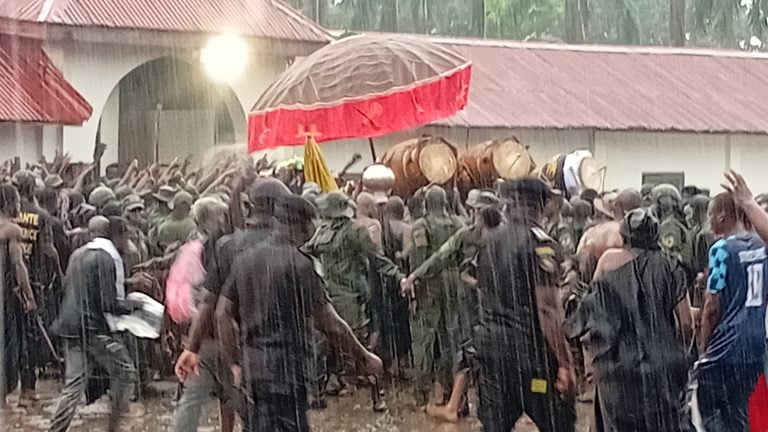 [VIDEO] Otumfuo performs symbolic rain dance at historic Asantehemaa funeral