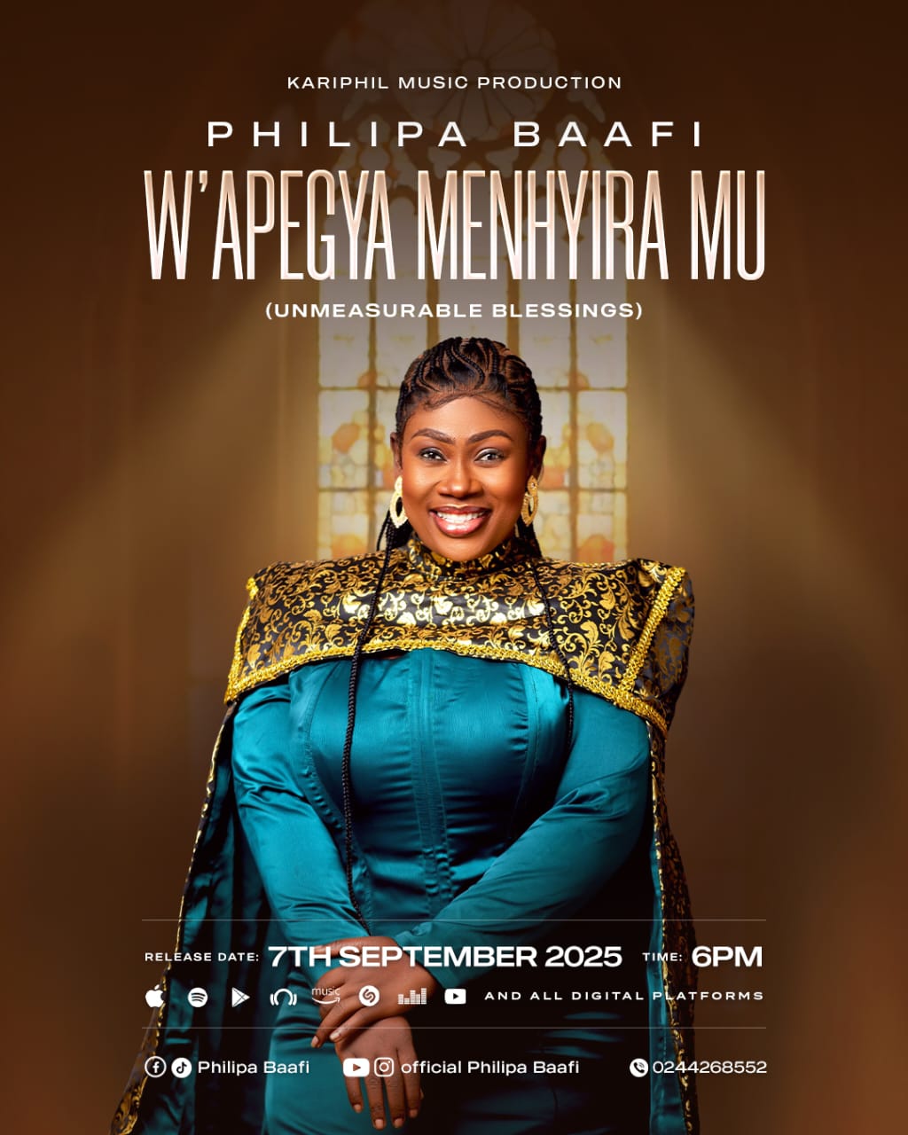 Philipa Baafi releases new gospel single “W’apegya Menhyira Mu”