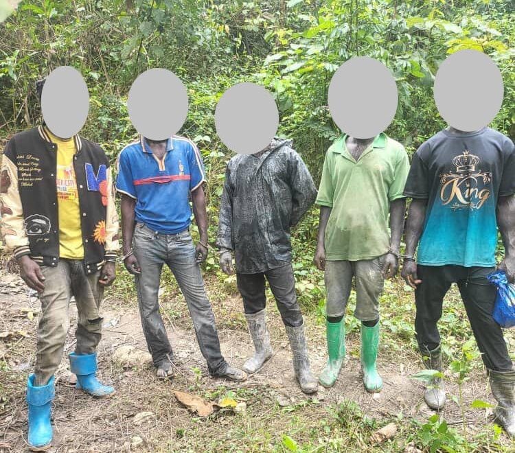 WNR: Police arrest 6 illegal miners at Sefwi-Mrewa