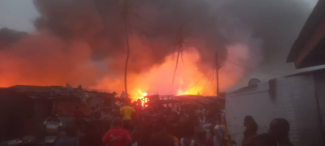 Sekondi: Fire razes European town in Takoradi, brothels and several shops destroyed