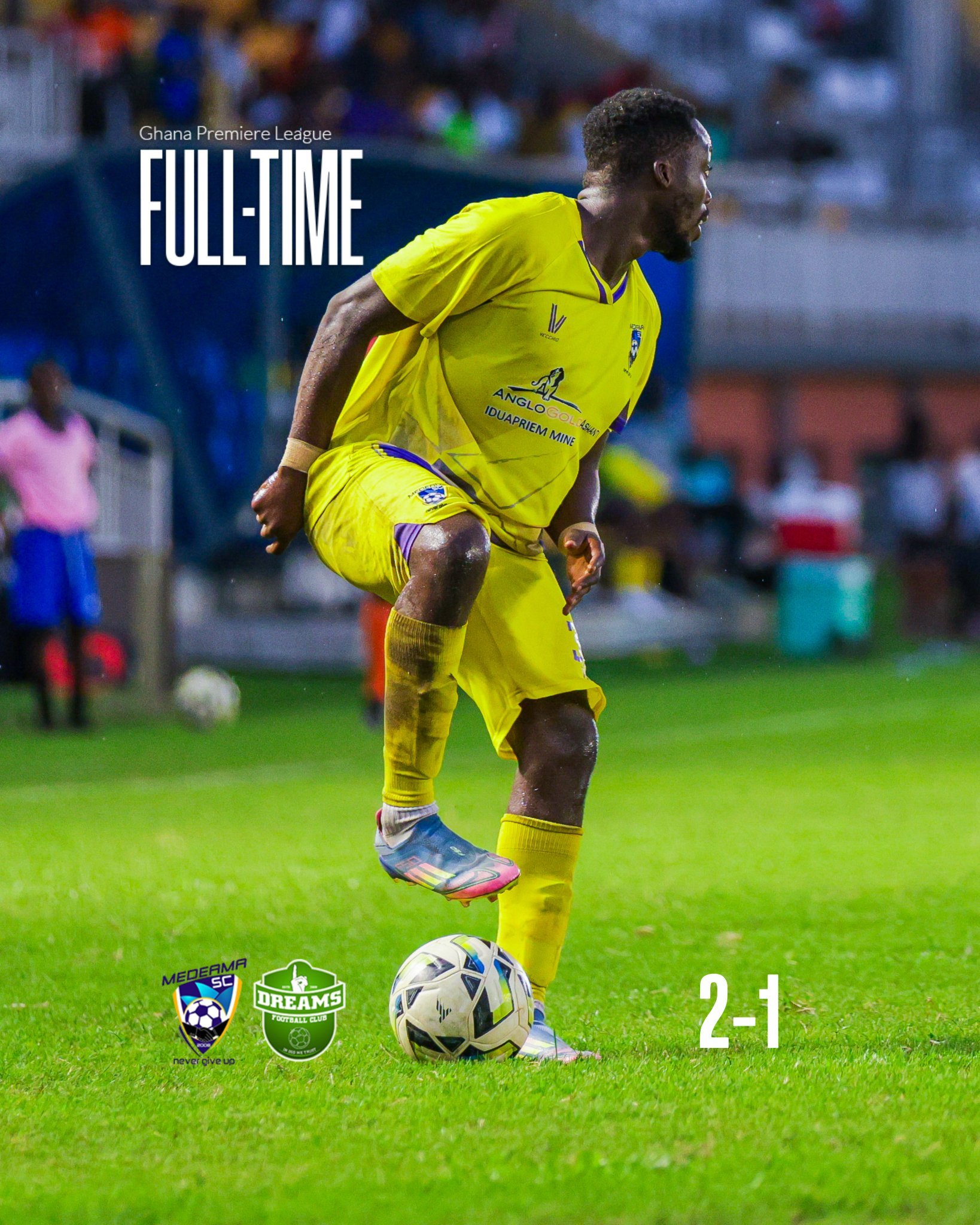 2025/26 GPL: Medeama snatch late win as own goal sinks Dreams FC