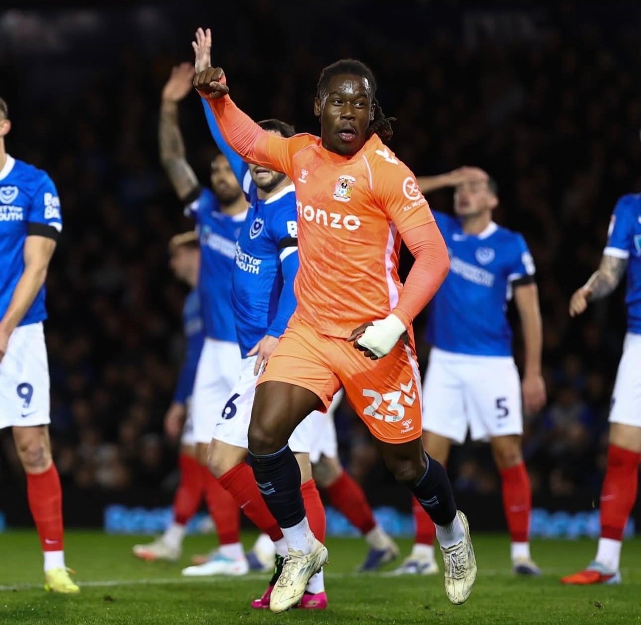 Brandon Thomas-Asante double steers Coventry to victory over Portsmouth
