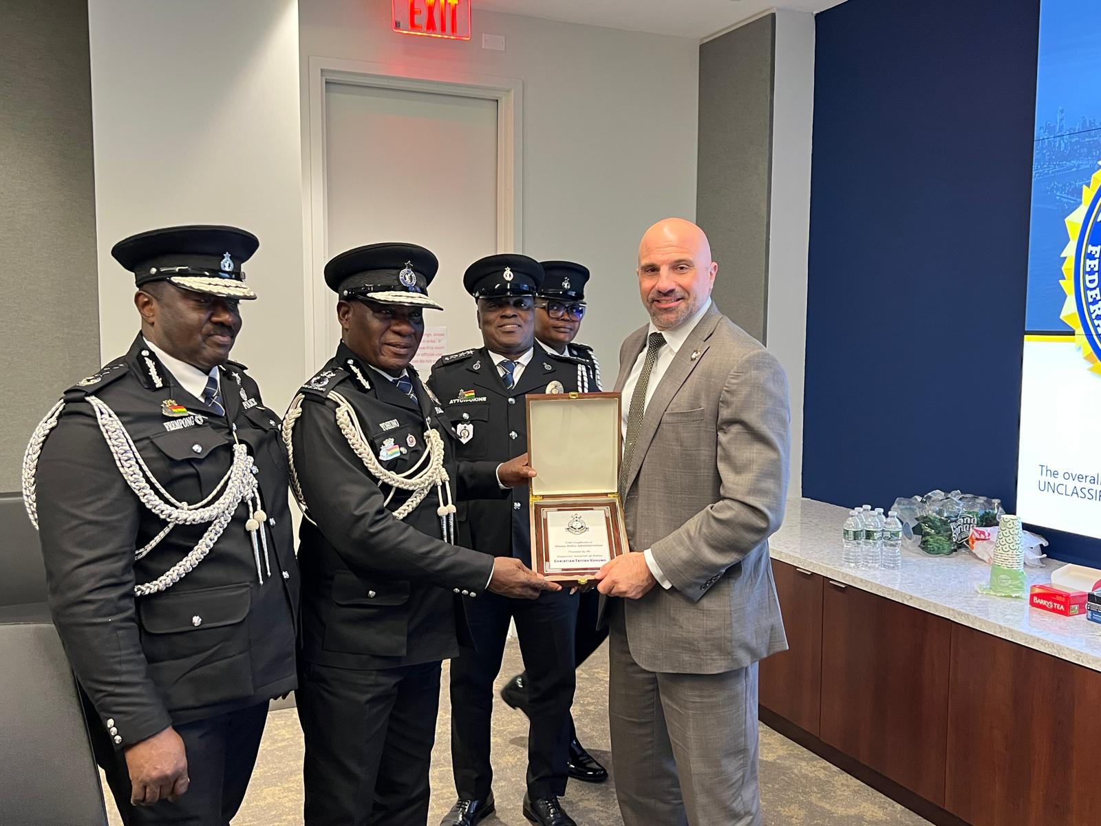 IGP Yohuno leads Ghana Police delegation to FBI New York Field Office to deepen security cooperation