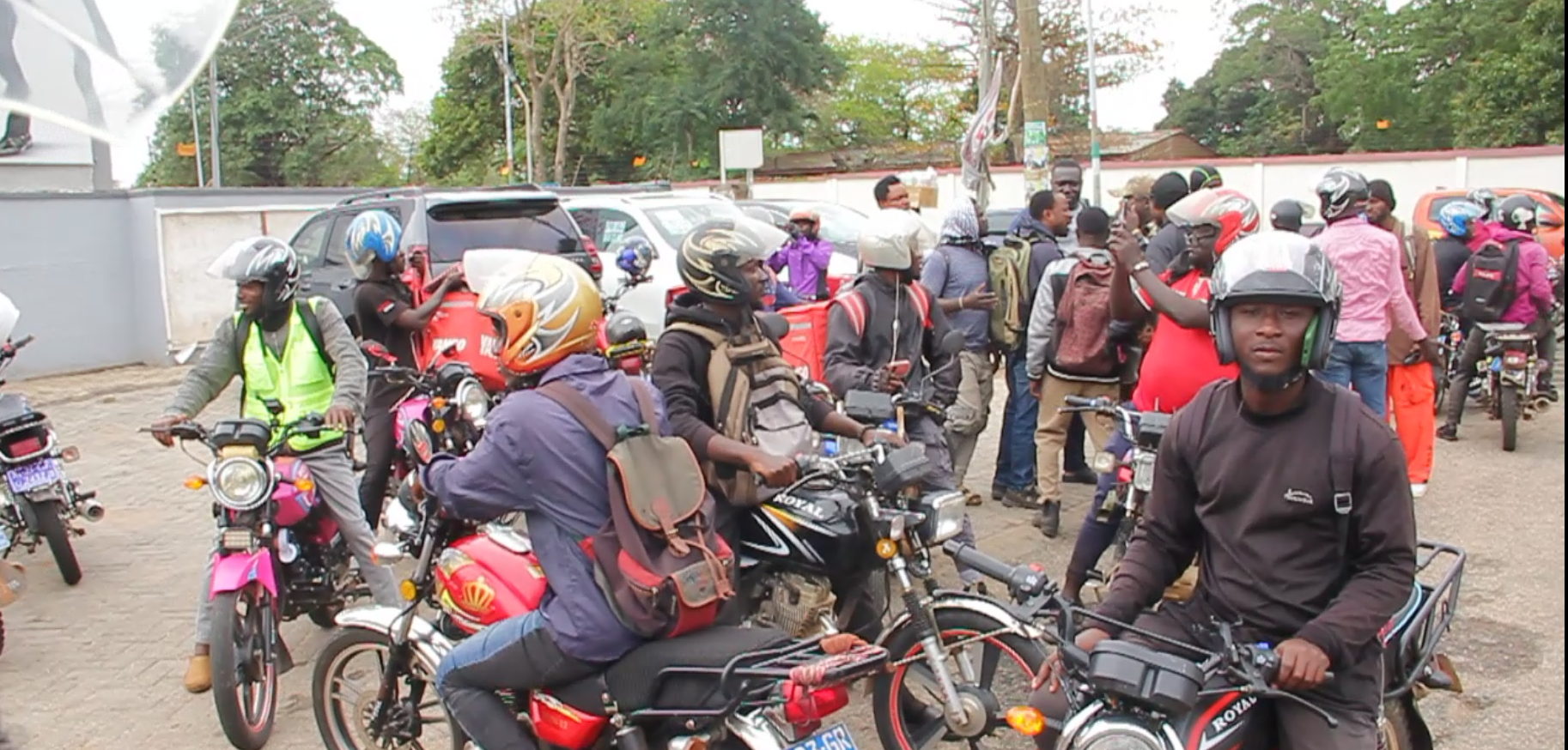 Okada riders throng premises of Media General to lament treatment by MTTD officers