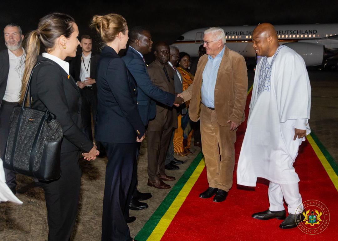 German President arrives in Accra for three-day state visit