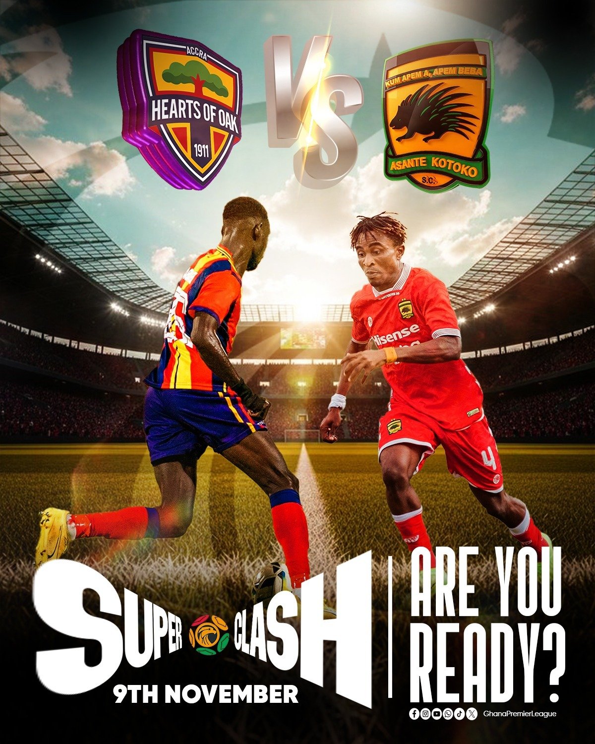 GPL 2025/26: By the Numbers – Hearts of Oak vs Asante Kotoko ahead of the Super Clash